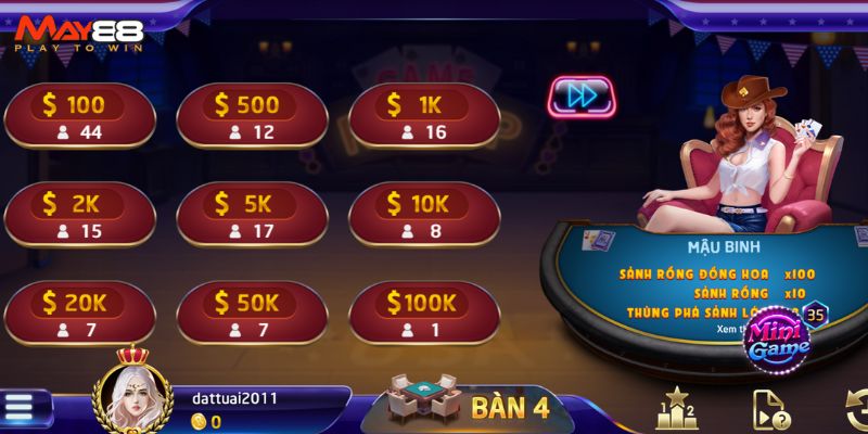 Game bài Mậu Binh tại May88